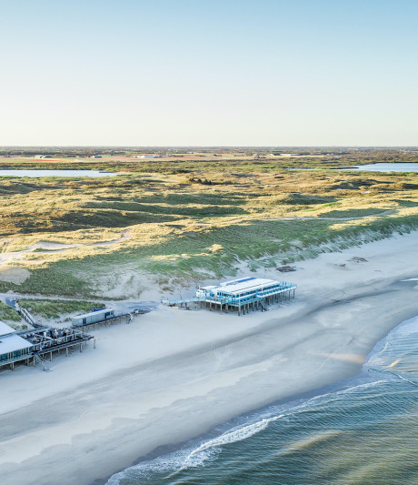 Bovenaanzicht van het strand van Callantsoog
